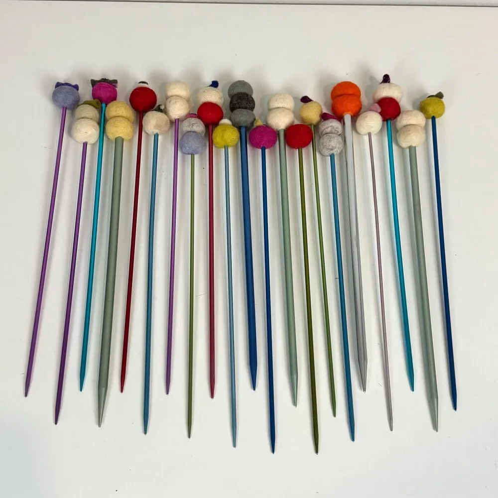 Handmade Felted Flower Bouquet 21 Stems Multicolor 14”